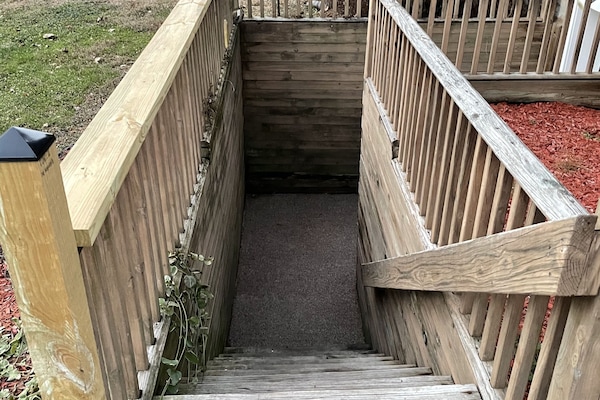 Stairwell to downstairs apt.