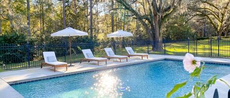 Outdoor pool, a heated pool