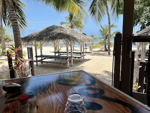 Outdoor dining - Le Ticolibri villa hibiscus Anse des Rochers sea view (Saint-François)