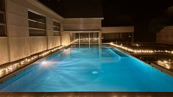 A heated pool