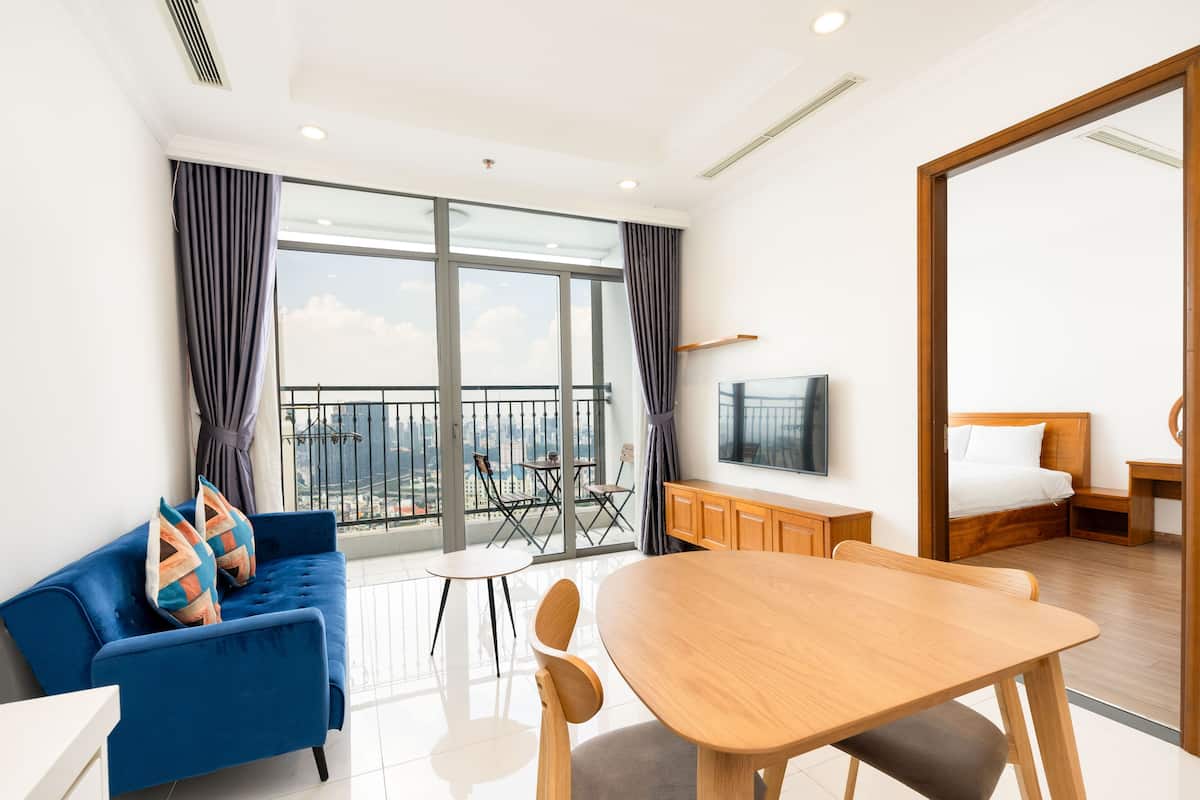 Economy Apartment, 2 Bedrooms | Living area | 49-inch Smart TV with digital channels, TV