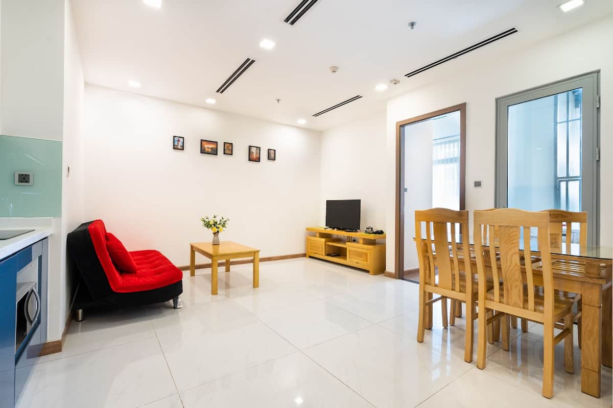 Economy Apartment (Sens House) | Living area | 49-inch Smart TV with digital channels, TV