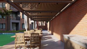 Apartamento luxo | Terraço/pátio