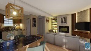Apartamento Deluxe | Sala de estar
