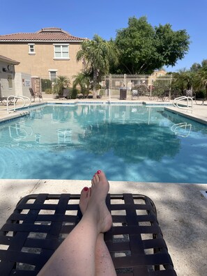 Outdoor pool, a heated pool
