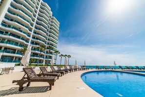 Una piscina riscaldata