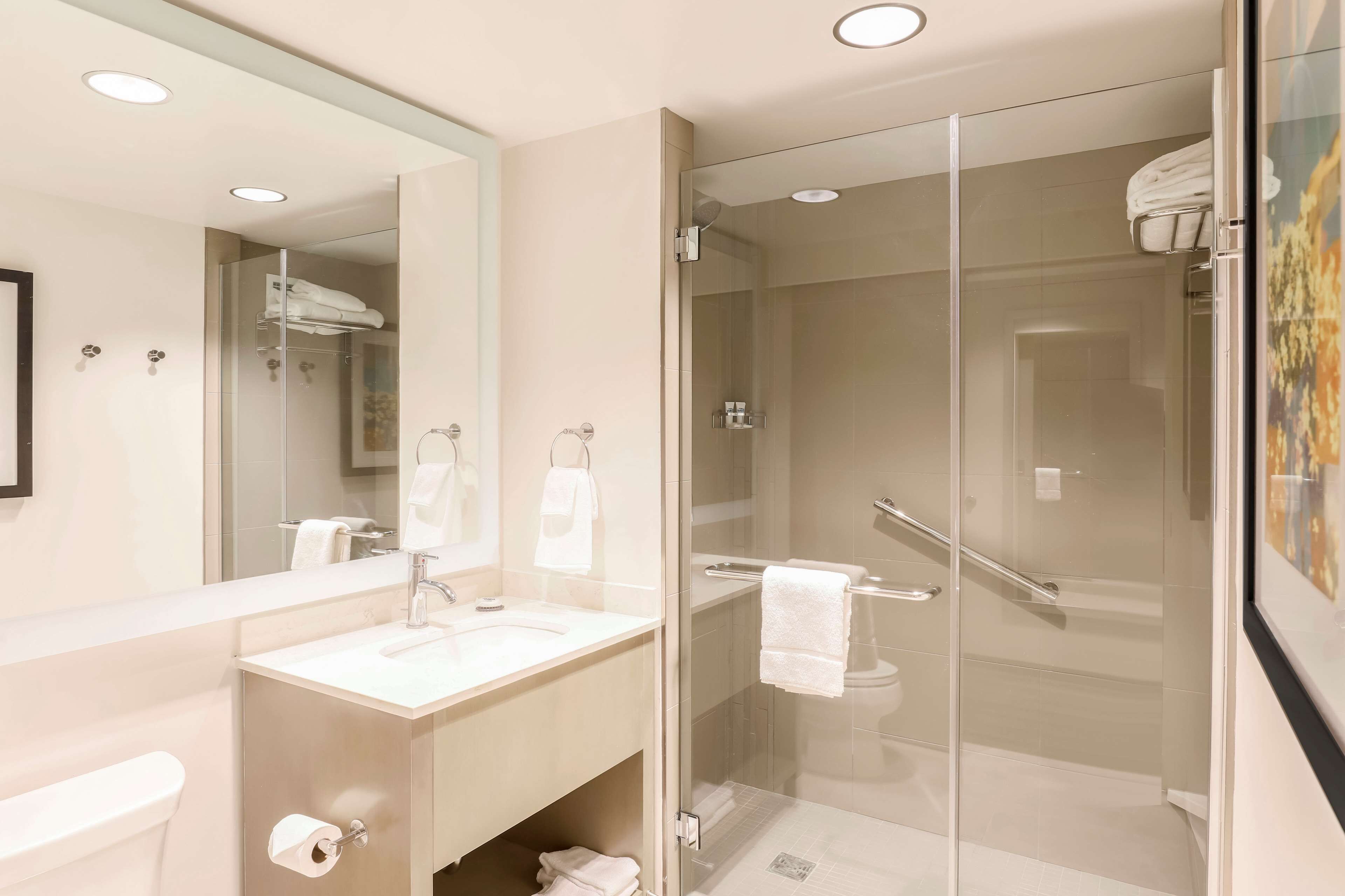 free toiletries, hair dryer, towels, soap