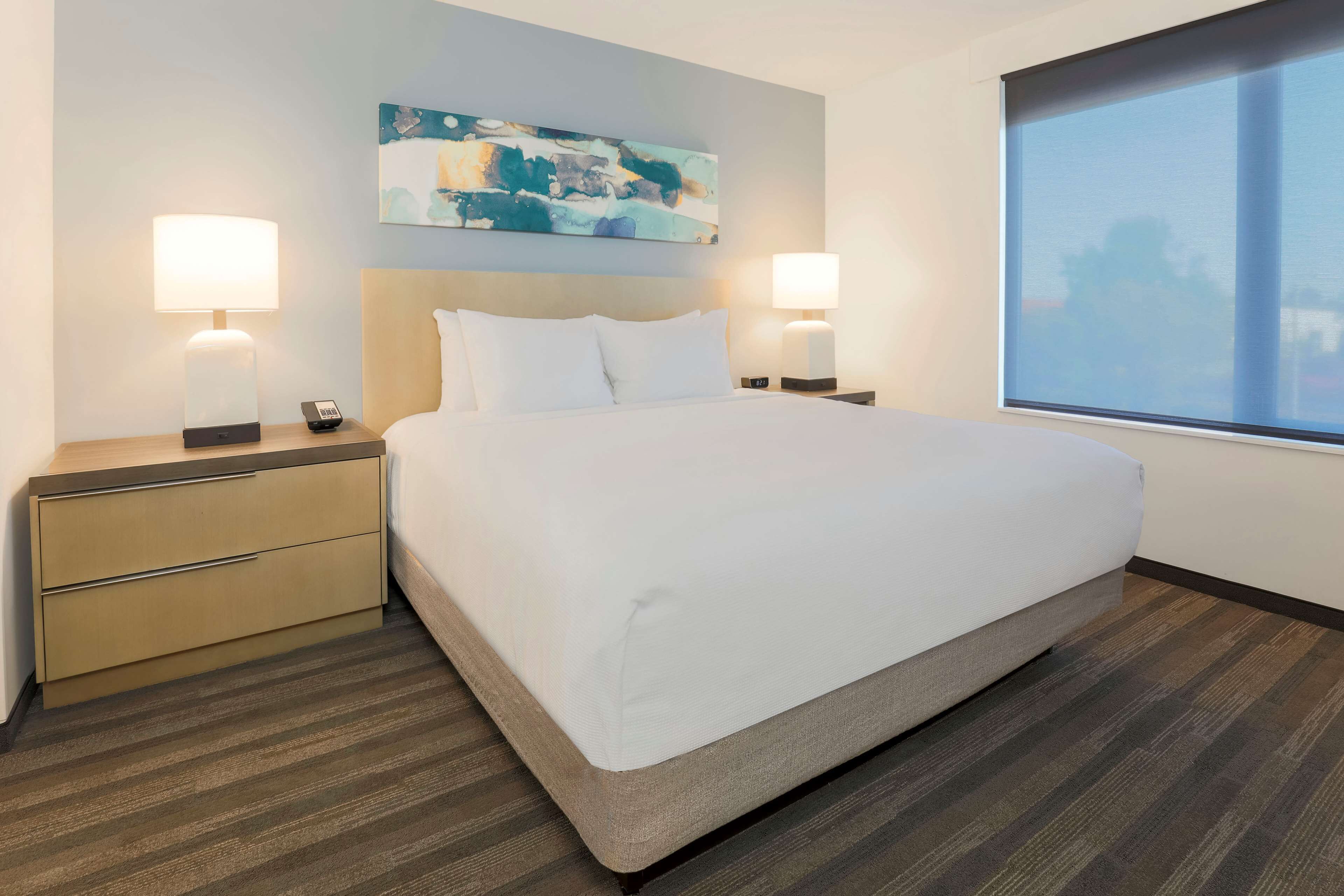 suite, 1 bedroom, kitchen (king bed) | hypo-allergenic bedding, desk, laptop workspace, blackout curtains