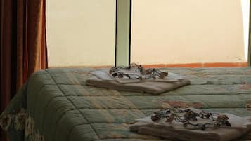 1 makuuhuone, vuodevaatteet