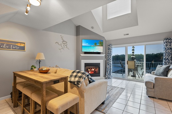 TV connectée, cheminée