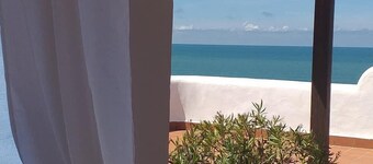 Studio, first sea line, large terrace (Ginestra)