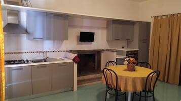 Jääkaappi, mikroaaltouuni, uuni, liesi