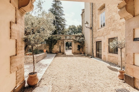 Property grounds. Charming gîte on the edge of vineyards