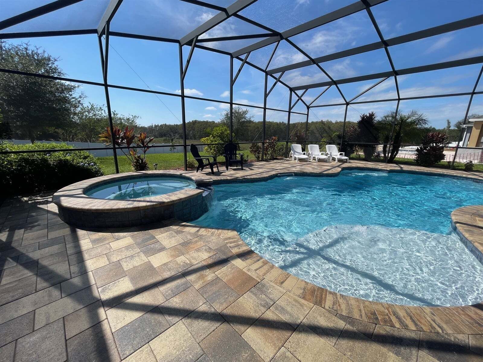 A heated pool