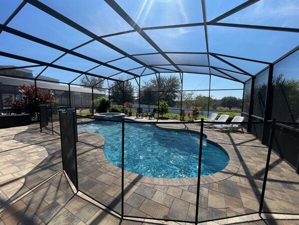 A heated pool