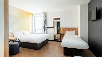 Desk, free WiFi, bed sheets
