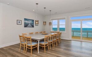 Dining - Shellebration - Luxurious 8 BR, 8 BA Oceanfront Home - Pool & Elevator! (Surf City)