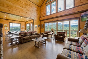 Smart TV, fireplace, video games