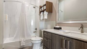Hair dryer, towels