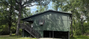 Cozy Camp w/ fire pit, grill and waterfront view of river. Pet Friendly!