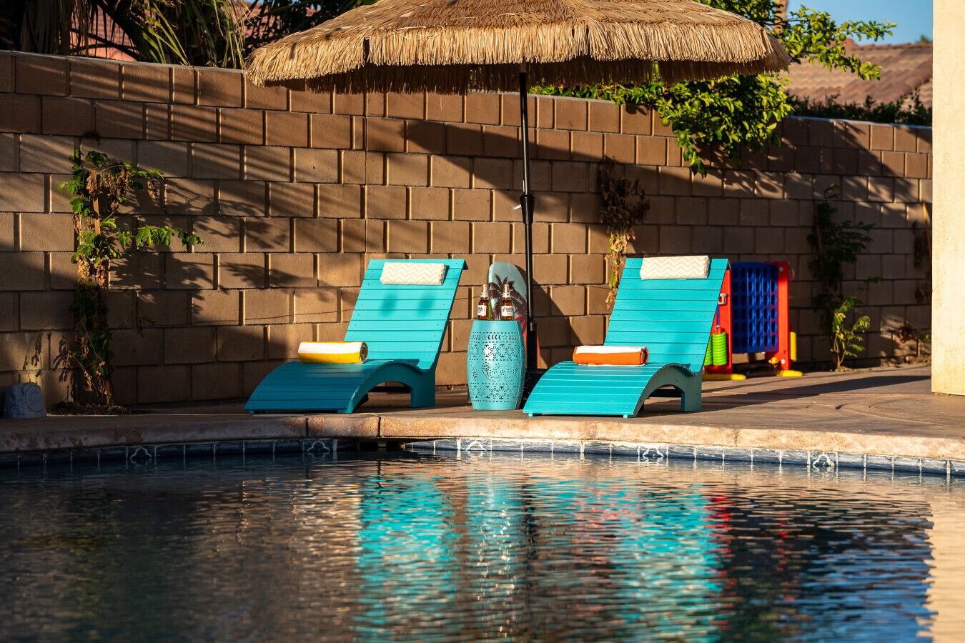 Een verwarmd zwembad