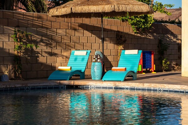 A heated pool