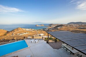 Terrace/patio - Seaview Villa Galanos at Kalafatis Beach (Mykonos)