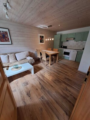 Fernseher, DVD-Player, Bücher, Musikbibliothek