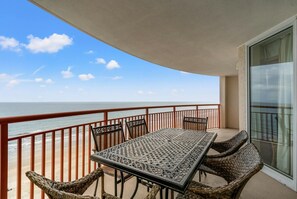 Outdoor dining - Fantastic views from the balcony. | South Shore - 1104 (North Myrtle Beach)