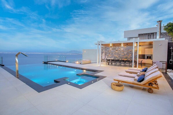 A heated pool