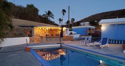 This Private Home features a Huge, Private Heated Pool, Ocean View, Outdoor Bar