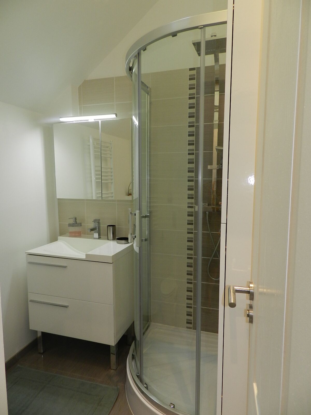 Regadera, amenidades de baño gratuitas, secadora de cabello, toallas 