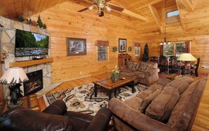 TV, fireplace, DVD player, table football