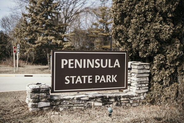 Señal para el Parque Estatal Peninsula.