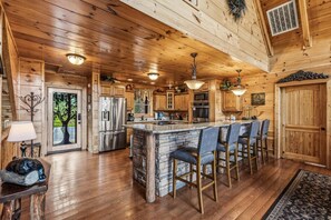 Fridge, microwave, oven, stovetop - Once Upon A View - Theater, hot tub, mountain view, and games! (Sevierville)