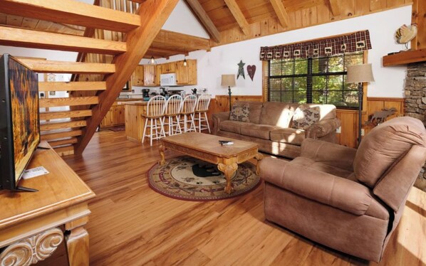 Fernseher, Kamin, DVD-Player