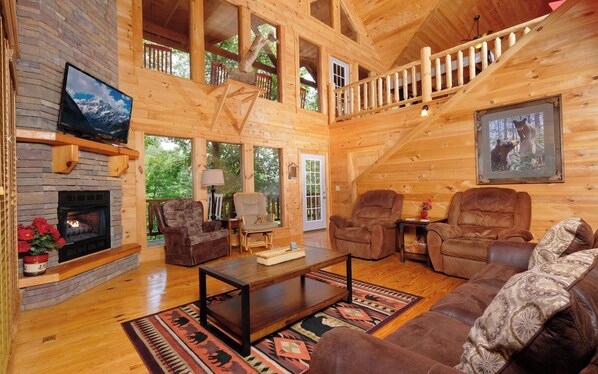 TV, fireplace, DVD player