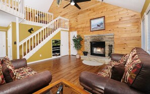 TV, fireplace, DVD player