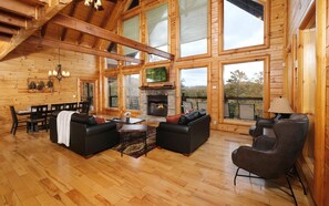 TV, fireplace, DVD player, stereo