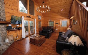 TV, fireplace, DVD player