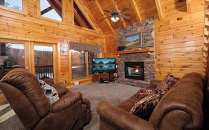 TV, fireplace, DVD player