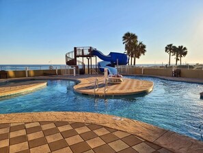 Indoor pool, a heated pool