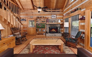 TV, fireplace, DVD player