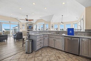 Fridge, microwave, oven, stovetop - Chillaxin' (House) | 133 ft from the beach | Private Pool, Hot Tub (Virginia Beach)