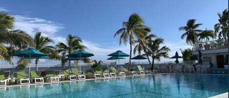Outdoor pool, a heated pool