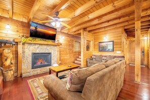 TV, fireplace, DVD player