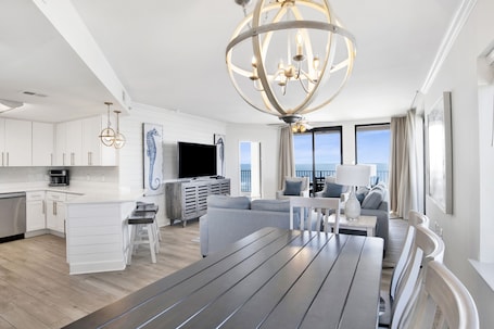 Interior. Beachfront 3BR @ Phoenix X • Sleeps 10 • Gulf Views • Next to Flora-Bama & Resort Amenities