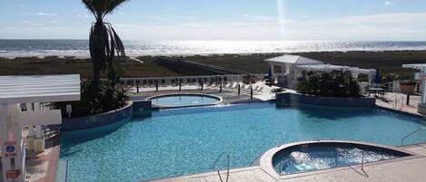 A heated pool