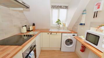 Microwave, oven, freezer