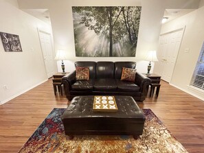 TV, fireplace, video games, ping pong